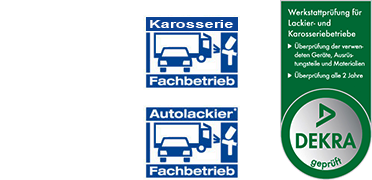 Logos DEKRA, Eurogarant, Karosserie- und Autolackier Fachbetrieb